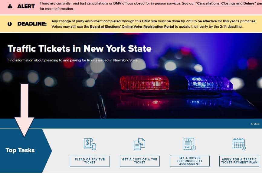 como saber si tengo tickets en new york
